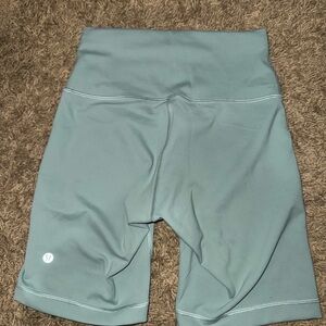 Lululemon Blue Bike Shorts High-Waisted Performance
